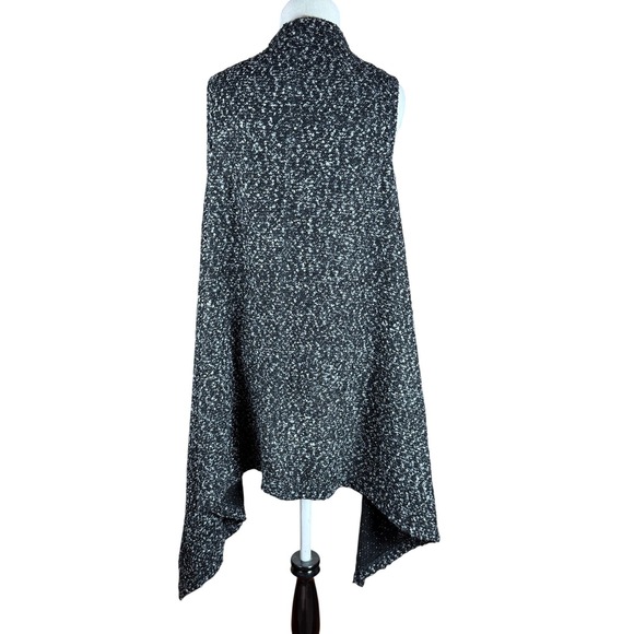 Lord & Taylor Textured Knit Open Front Sleeveless Tweed Vest Cardigan Women XS/P - Picture 4 of 6